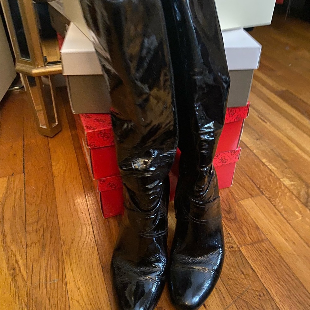 Italian leather heeled boots